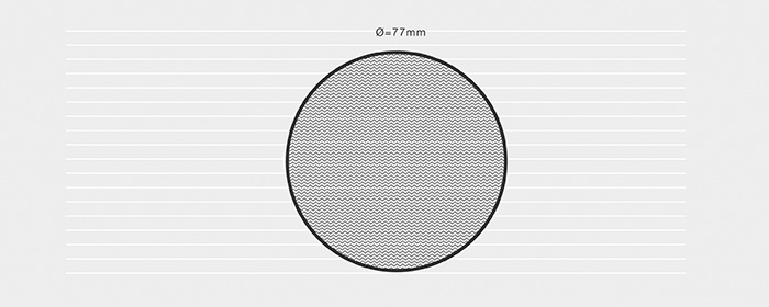 Premium disc 77mm illustration