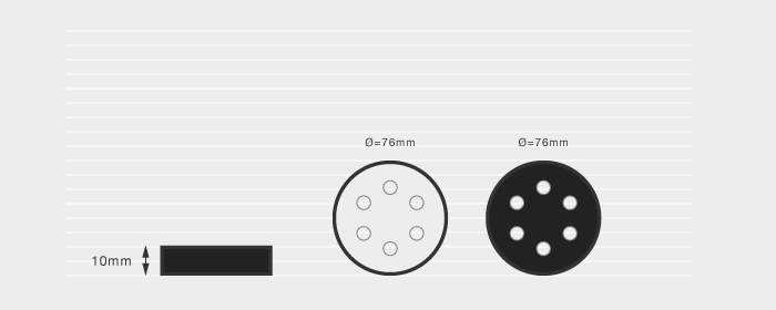Multi-Hole Interface Pad 76mm