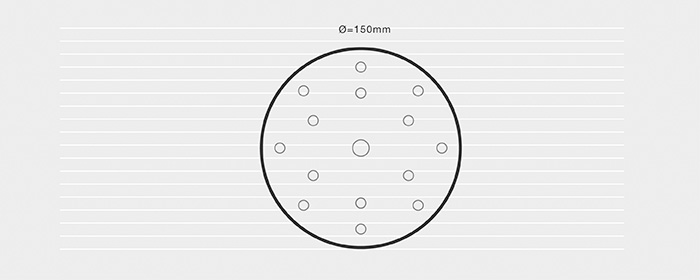Sanding Disc 15-hole 150mm illu